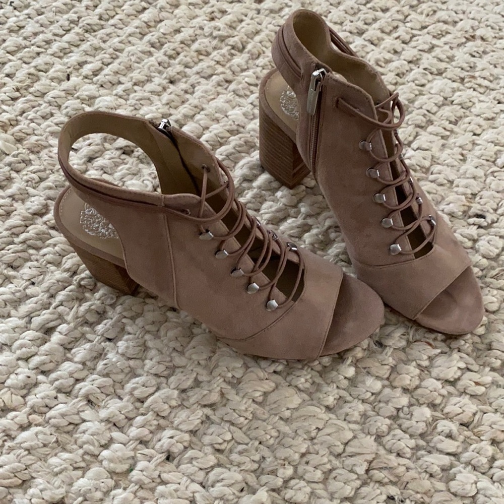 Peep toe booties